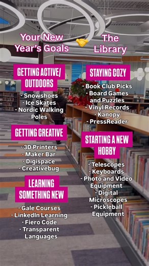 Waterloo Public Library | Whatever your goals for the new year, the library’s got you covered. 😎 Learn about Cool Things to Borrow, Online Resources and more at... | Instagram