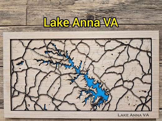 Lake Anna Virginia Layered Map SVG Cutting File (digital Download) - Etsy UK