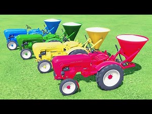 LIME Work with CAT Backhoe Loader with Colors - Farming Simulator 22