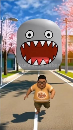 Mio and Her Dad See Dontol Chased by a Roblox Monster! 😱 | Sakura School Simulator #sss #roblox #mio