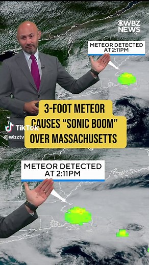 ☄️ A 3-foot wide meteor entered the Earth’s atmosphere near the Massachusetts and New Hampshire border, says the American Meteor Society, causing the “sonic boom” that many of us felt across Greater Boston on Saturday afternoon. WBZ’s Jacob Wycoff breaks down what happened and where this meteor was spotted across the northeast. NASA also released the following statement: “Eyewitnesses in New England and NOAA’s GOES-19 satellite reported a bright fireball on Saturday, May 30, at 2:06 p.m EDT acco