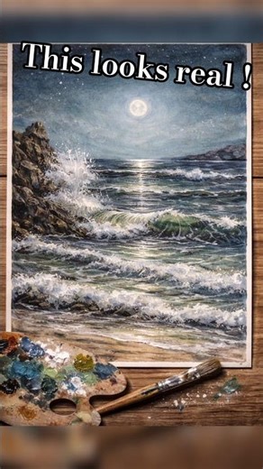 glowing moon art tutorials #art #viralvideo #ytshorts #viral #painting #drawing #artist #artwork