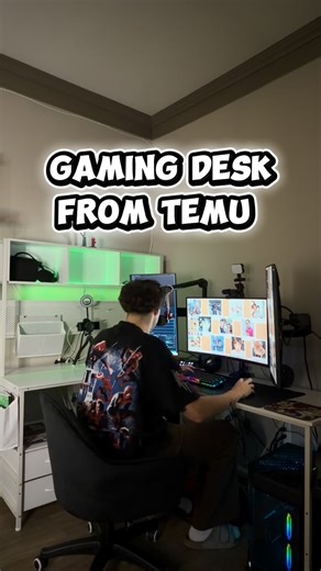Chance on Instagram: "Loving my new L desk, it holds all my stuff perfectly and I can’t wait to fill it up more @shoptemu ➡️ Click link: https://app.temu.com/k/plu7t1yegpu or search my code 🔍kcf5728 on the Temu App to get the lightning deals！#ad #temufinds #temuhome #iamchance"