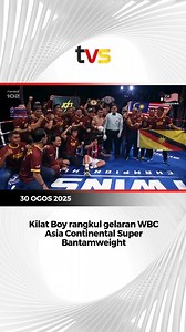 252K views · 5K reactions | Kilat Boy rangkul gelaran WBC Asia Continental Super Bantamweight  Strim live di tvsarawak.my atau di aplikasi MYTV Mana-Mana, Unifi TV dan Astro GO sekarang! #TVS122 #TVSNews #TVSarawak | TVS | Facebook