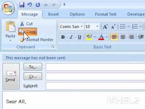How to copy a hyperlink in an email message