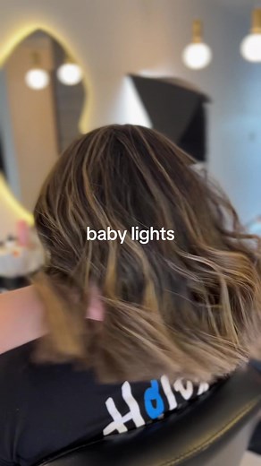 baby lights en tonos miel #olaplex #tintes #decoloracion #blonde