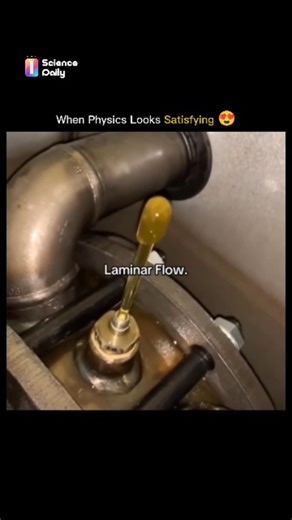 Tech | Science | Ai on Instagram: "Have you ever seen liquid move so smoothly that it looks unreal? 🤯 This is called Laminar Flow — a type of fluid motion where water or air flows in perfectly parallel layers without mixing. Each layer moves calmly, creating that satisfying, glass-like motion you see here 💫 Laminar flow happens when the velocity of the fluid is low and friction keeps the movement smooth, unlike turbulent flow which is chaotic and messy ⚙️ It’s a perfect example of how physics 