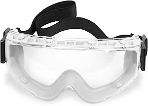 evomosa Vintage Motorcycle Goggles for Adults, Protective Goggles Anti Fog, Wind, Dust & Sand Safety Glasses for Aviator, Motocross, Dirt Bike, ATV Riding Steampunk Glasses, Fits Over Glasses & Helmet