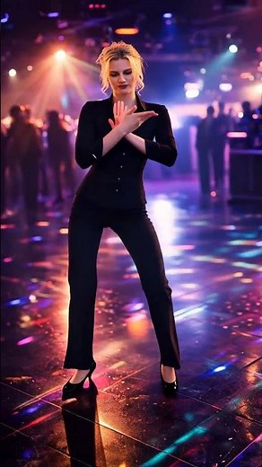 Nightclub Solo Dance | Glam Blonde Updo in Black Outfit (Ultra-Photorealistic Cinematic)