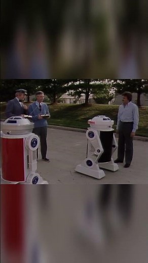 Mister Rogers Plays With a Robot #mrrogers #robotgame #robots #robotfun