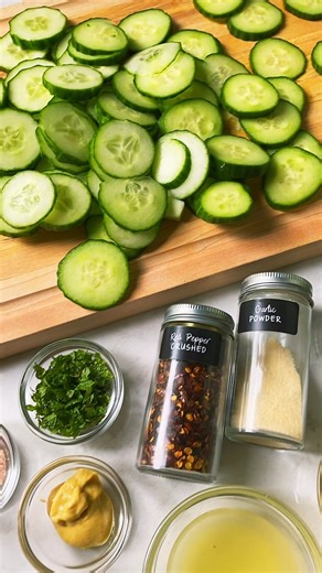 This Easy Cucumber Salad Recipe is light, fresh, and flavor-packed. This simple salad features cool cucumber complemented by fresh herbs all tossed in a tangy lemon dijon dressing. Recipe: https://lexiscleankitchen.com/herb-cucumber-salad/ | Lexi's Clean Kitchen | Facebook