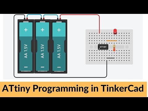Attiny TinkerCad | Programming AVR in tinkercad 2021