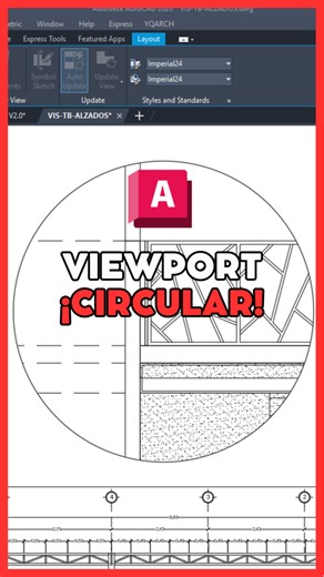 Hoy te enseñaré a crear un viewport circular en AutoCAD fácil y rápido. Este método se puede utilizar con cualquier forma. Comenta si conoces otra manera más fácil de hacerlo. #autocad #autocad2d #autocaddrawing #autocadarchitecture #autocaddesigning #autocadtutorial #autocadplan #autocadtraining | Arqvis