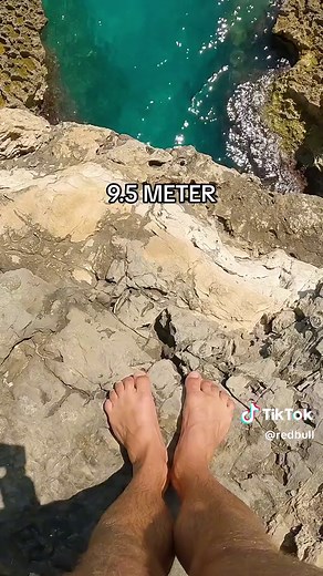 how high could you jump from? 🫣 Polignano a Mare cliff diving coming up this Sunday, July 2 🇮🇹 WATCH LIVE ⏰ 5 PM CEST | 3 PM GMT 📺 on Red Bull TV, Facebook & YouTube @Red Bull Cliff Diving 👉 link in bio 🇺🇸 exclusively on @ESPN in USA #redbull #givesyouwiiings #redbullcliffdiving #polignanoamare #cliffdiving #pov