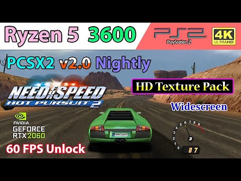 Need for Speed: Hot Pursuit 2 - HD Texture Pack • 60 FPS Unlock • 4K | PCSX2 v2.0 Nightly