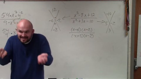 Simplify a rational expression by factoring a trinomial