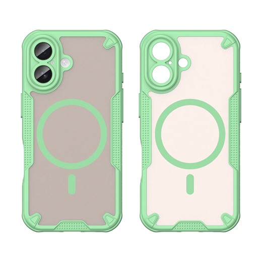 Asuwish Phone Case for iPhone 13 Pro 6.1 inch Compatible with Magsafe Magnetic Tempered Glass Screen Protector Translucent Matte Back Shockproof Protective Cell Cover iPhone13Pro 5G Women Men Green