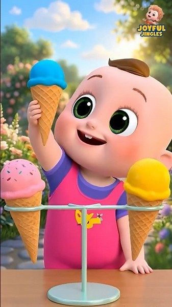 Color Name With Ice Cream | Learn Color | Baby Cartoon Joyfuljingles #shorts #cartoon