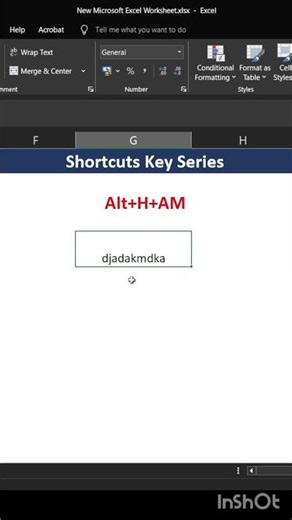 #13 Keyboard shortcuts keys series #excel #shortcutkeys #keyboard #exceltips #shortvideo #quicknote