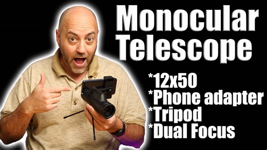 Watch Monocular Telescope with cell phone adapter unboxing Testing on Amazon Live