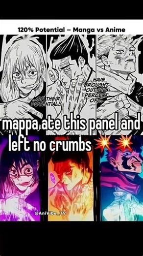 MAPPA ate this panel and left no crumbs! 120% of the anime's potential 🔥👑 #JJK #jujutsukaisen