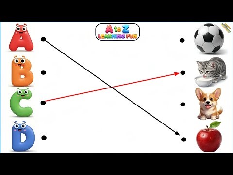 ABC Song A to Z Alphabet Matching | A for Apple ABCD | LKG UKG Kindergarten | एबीसीडी