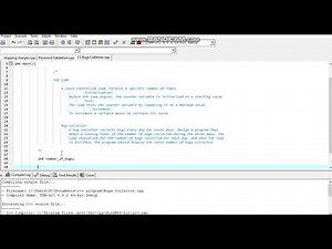 Bugs collector using for loop