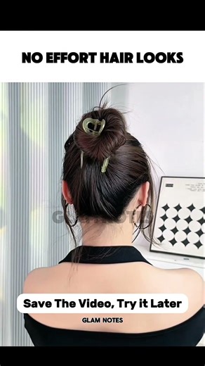 Easy High Bun with Claw Clip ✨ Quick Hair Hack #ClawClip #HighBun #HairTutorial #EasyHairstyle