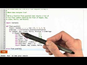 Floor Puzzle Solution - Design of Computer Programs