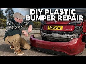 Quick DIY Car Rear Plastic Bumper Repair - Plastic Welding / Staples / Filler + Spray Can ...