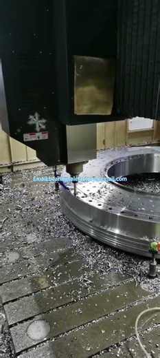 Boring Process for the Cutterhead Base of a Shield Tunneling Machine #slewingbearing #processing