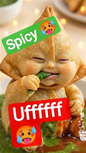 Spicy Samosa 🥵#asmr #shorts #shortvideo 😶‍🌫️