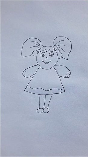How to draw a Doll step by step #art