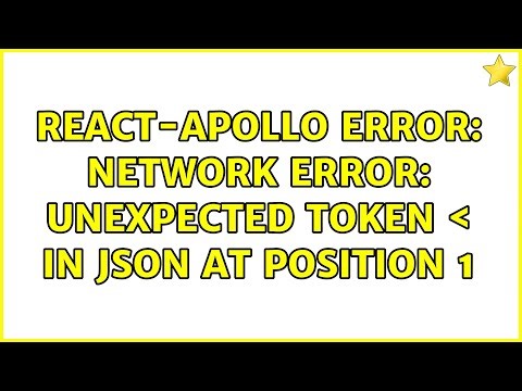 react-apollo Error: Network error: Unexpected token ＜ in JSON at position 1 (2 Solutions!!)