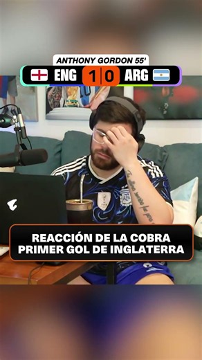 THIS IS HOW HE REACTS TO ENGLAND'S GOAL #lacobraaa #lacobraclips #argentina #worldcup