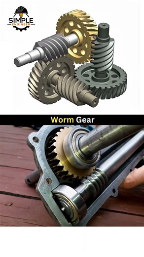 Worm Gear Explained ⚙️ | How It Works + Real Life Example #shortsvideo #tools #engineering