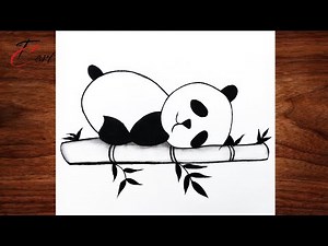 🐼 Cute Sleeping Panda Drawing | Easy Pencil Shading Art for Beginners|Relaxing Panda Sketch Tutorial