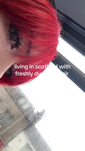 Living in Scotland with Freshly Dyed Red Hair