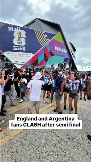 Both sets of fans have clashed outside the main exit of the Atlanta Stadium after England vs