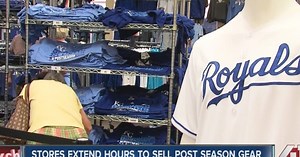 Royals fans hit stores early for postseason gear
