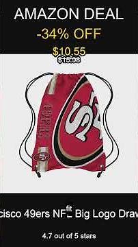 San Francisco 49ers Big Logo Drawstring Backpack Perfect for Every NFL Fan best deal you