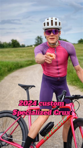 Luis Oertel on Instagram: "custom 2024 Specialized Crux 🩷 This is my custom spec of the 2024 Specialized Crux. The base model has been the Crux Comp but I’ve done a few upgrades to turn it into my dream setup! Just the amazing paint job Specialized dis on this bike was more than worth it!🤌🏽 Here are the major changes: -Zipp303s Carbon wheelset -Sram Force XPLR with powermeter -Zipp Service Course handlebars 40cm -Keego x Fidlock bottles -NovaRide OSPW‘s Now it feels like my Tarmac SL8 on grav
