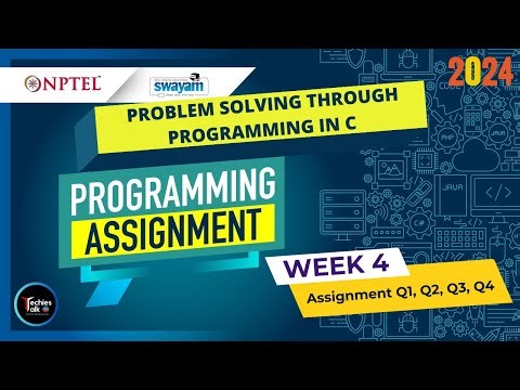 NPTEL Problem solving through Programming In C WEEK4 Programming Assignment Solutions | Swayam 2024