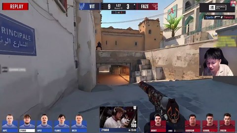 蛋看ropz“抢”zywoo五杀：give me ACE？给你个大根！