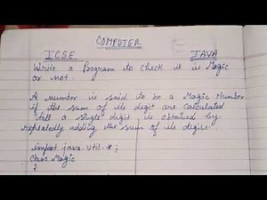 Program to check number is Magic or not in java