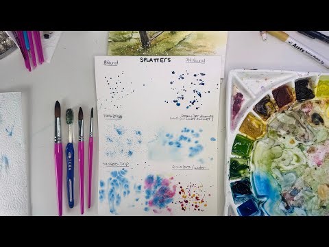 Watercolor Splatters, the ultimate technique. No right, no wrong, just lots of fun.🖌️