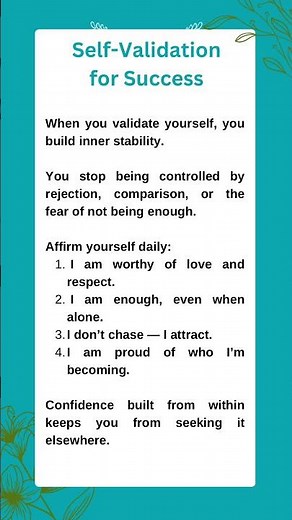 How To Master Self Validation for Success | #successmotivation #selfvalidation #success