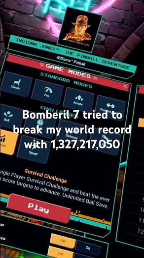 Survival mode Indiana jones pinball vr 9 March 2026