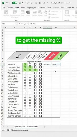 Step-by-Step: Build a Progress Tracker in Excel”