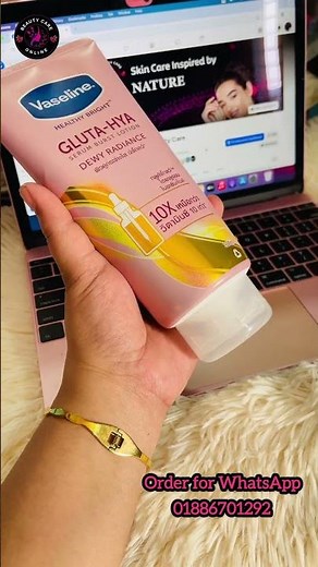 VASELINE HEALTHY BRIGHT GLUTA-HYA Serum Burst Lotion Dewy Radiance #glutathione #vaselineglutahya